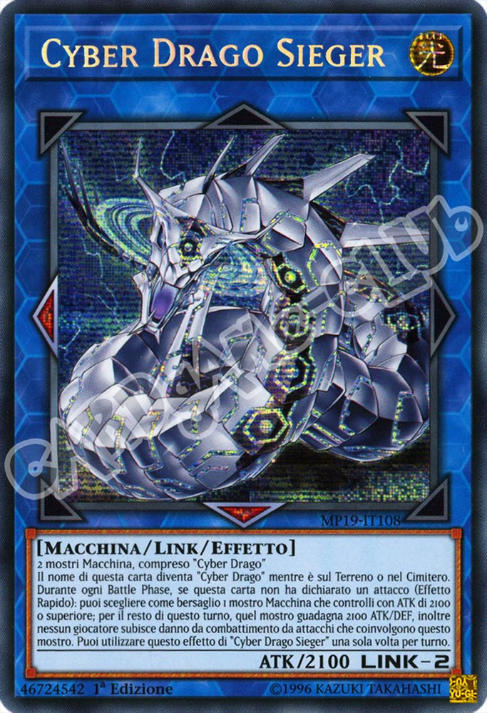 MP19-IT108 Cyber Drago Sieger rara segreta 1a Edizione (IT) -NEAR MINT-