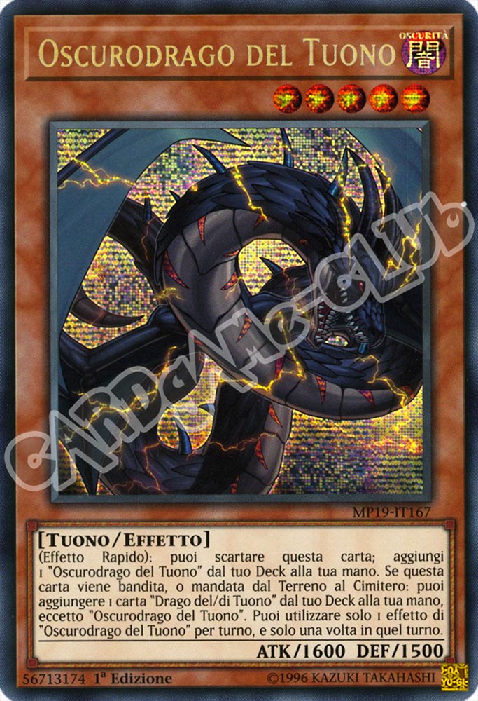 MP19-IT167 Oscurodrago del Tuono rara segreta 1a Edizione (IT) -NEAR MINT-