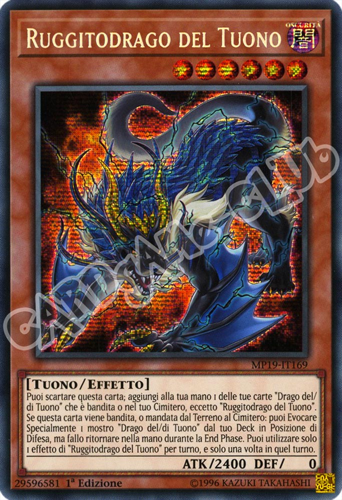 MP19-IT169 Ruggitodrago del Tuono rara segreta 1a Edizione (IT) -NEAR MINT-