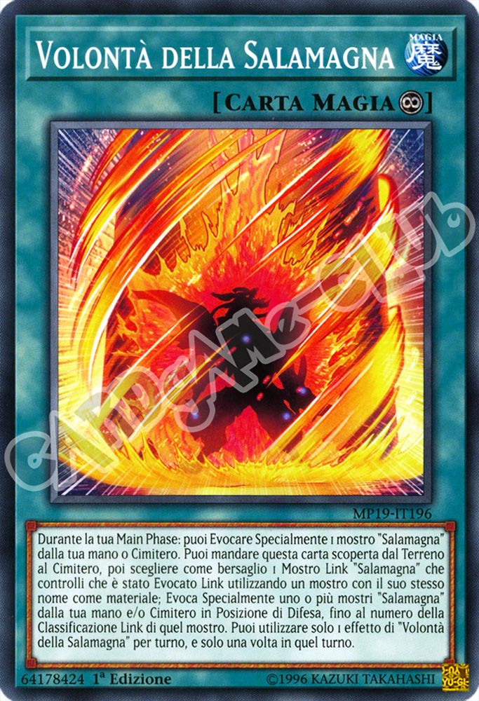 MP19-IT196 Volonta' della Salamagna comune 1a Edizione (IT) -NEAR MINT-