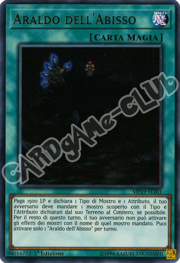 MP19-IT201 Aaraldo dell'Abisso ultra rara 1a Edizione (IT) -NEAR MINT-