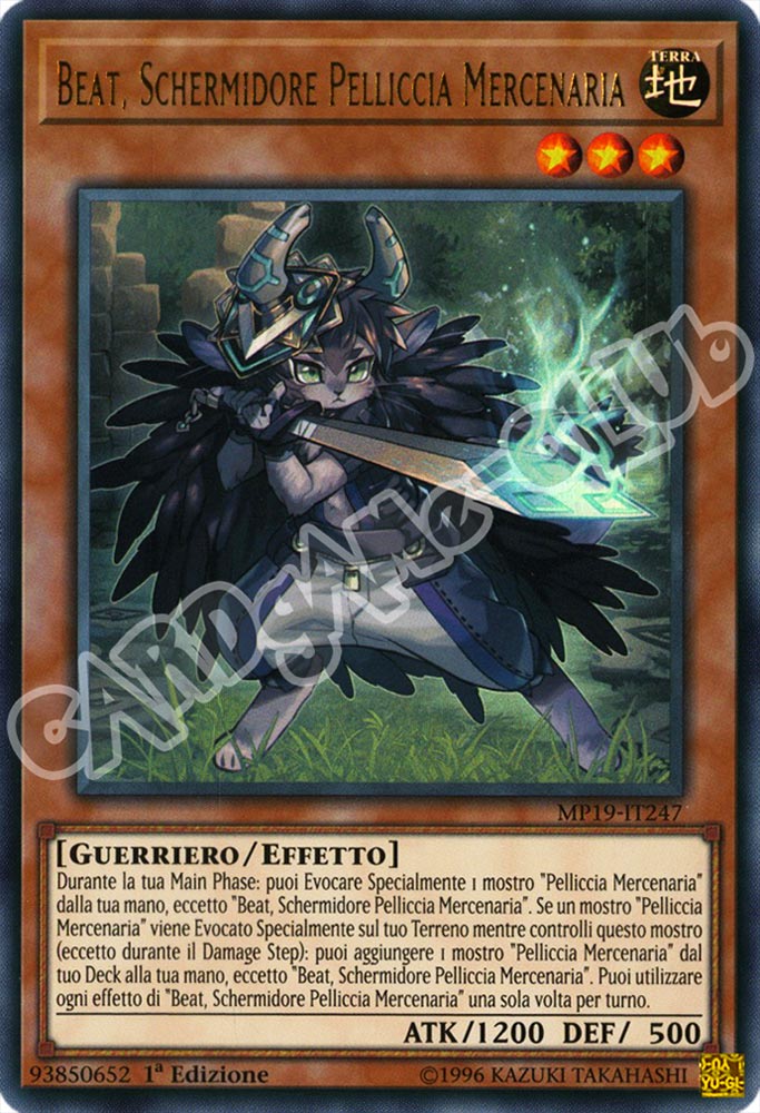 MP19-IT247 Beat, Schermidore Pelliccia Mercenaria ultra rara 1a Edizione (IT) -NEAR MINT-
