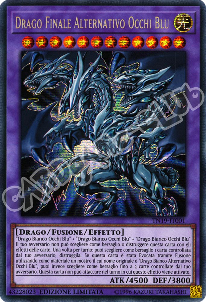 TN19-IT001 Drago Finale Alternativo Occhi Blu rara segreta Edizione Limitata (IT) -NEAR MINT-