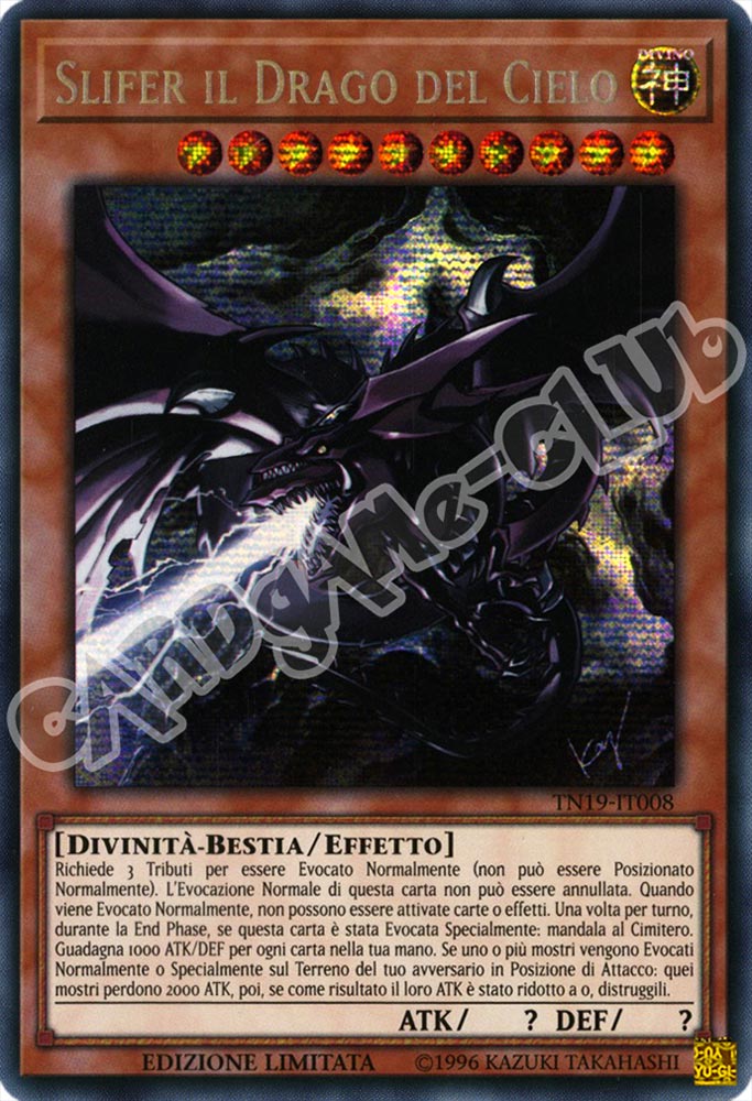 TN19-IT008 Slifer il Drago del Cielo rara segreta Edizione Limitata (IT) -NEAR MINT-
