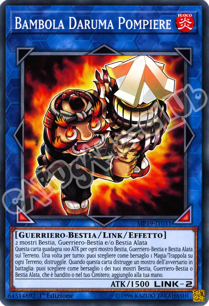 MP19-IT031 Bambola Daruma Pompiere comune 1a Edizione (IT) -NEAR MINT-