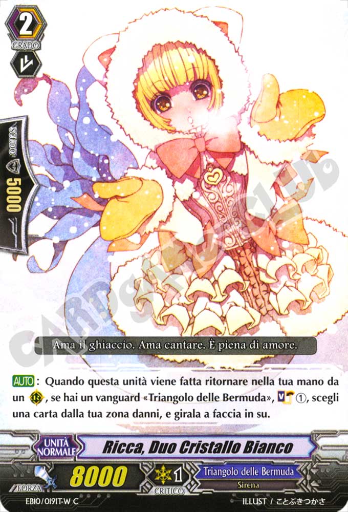 EB10-ITW19 Ricca, Duo Cristallo Bianco comune normale (IT) -NEAR MINT-