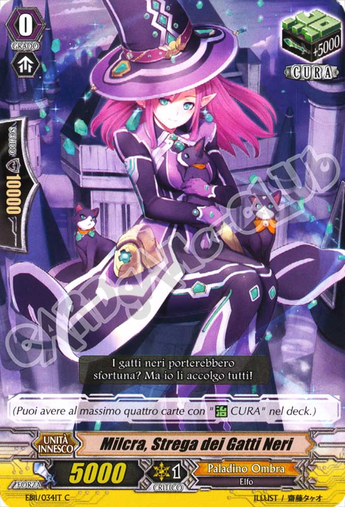EB11-IT034 Milcra, Strega dei Gatti Neri comune normale (IT) -NEAR MINT-