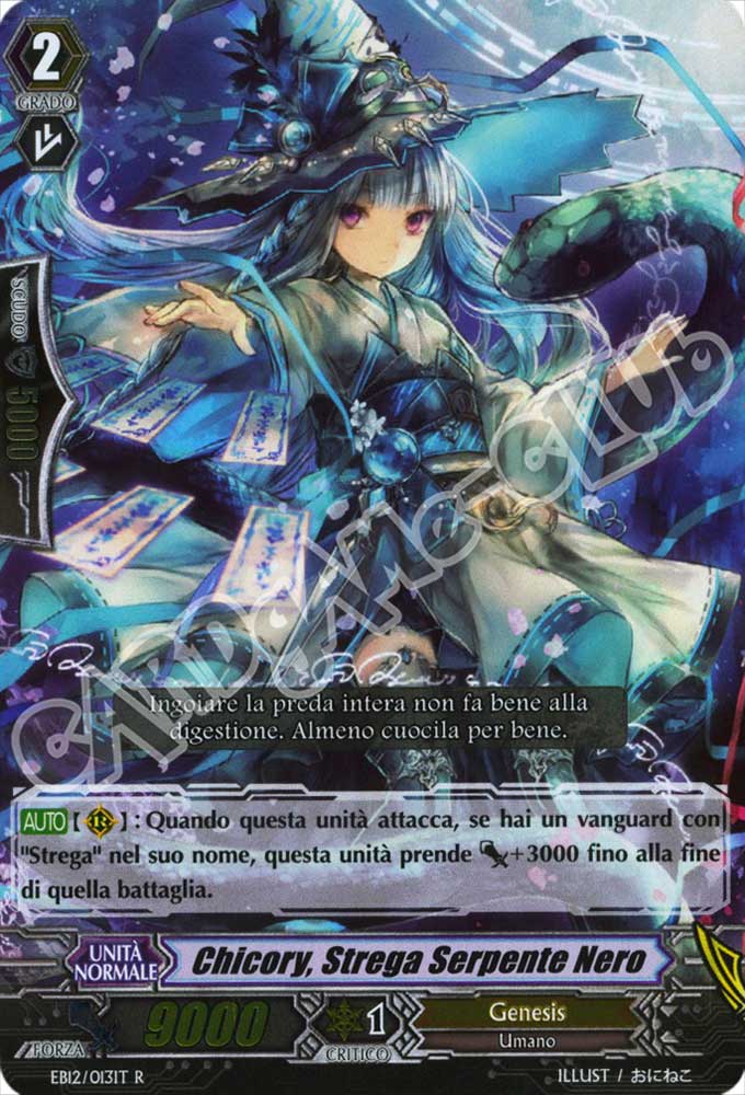 EB12-IT013 Chicory, Strega Serpente Nero rara foil (IT) -NEAR MINT-