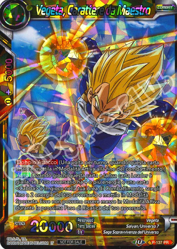 P-137 Vegeta, Carattere da Maestro promo foil (IT) -NEAR MINT-