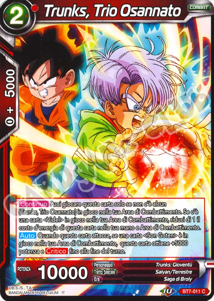 BT7-011 Trunks, Trio Osannato comune normale (IT) -NEAR MINT-