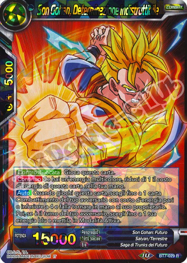 BT7-029 Son Gohan, Determinazione Indistruttibile rara foil (IT) -NEAR MINT-