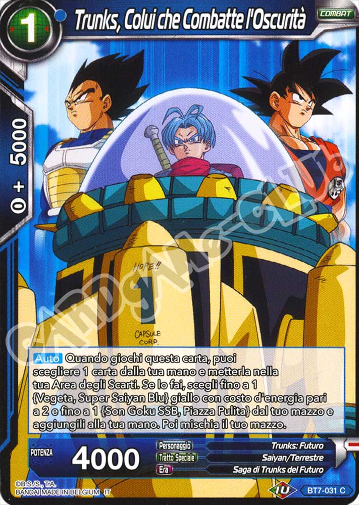BT7-031 Trunks, Colui che Combatte l'Oscurita' comune normale (IT) -NEAR MINT-
