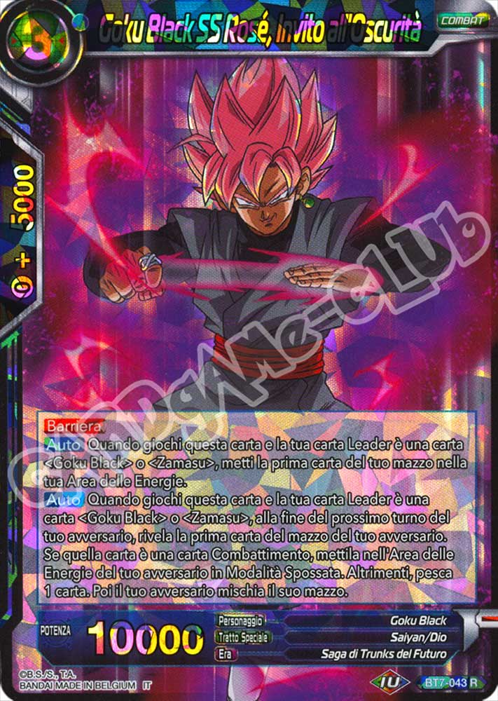 BT7-043 Goku Black SS Rose', Invito all'Oscurita' rara foil (IT) -NEAR MINT-