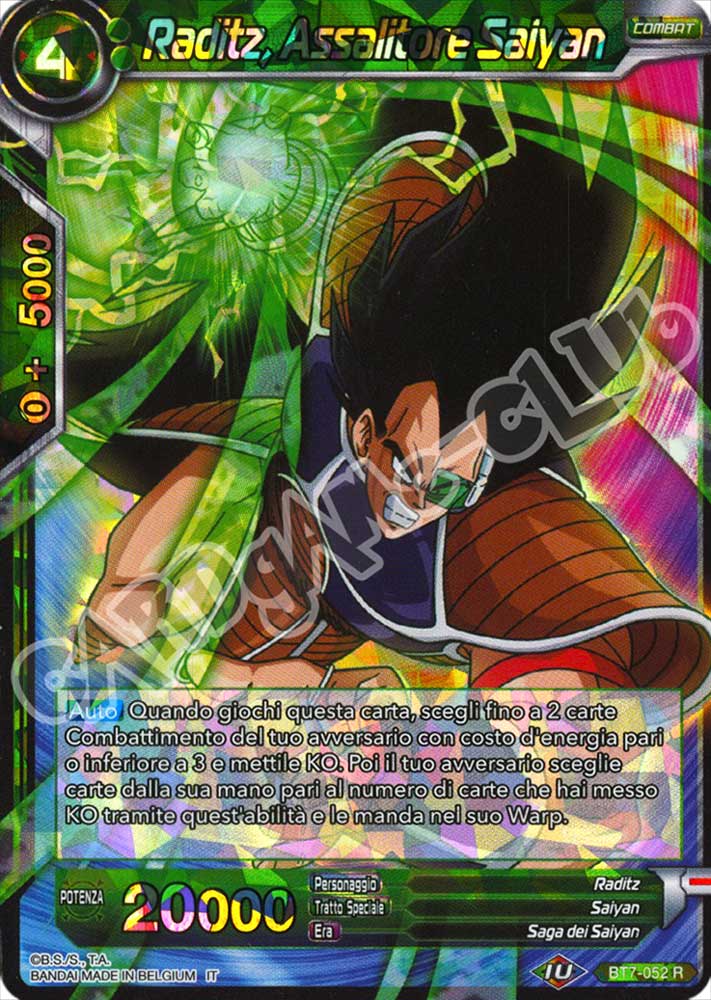 BT7-052 Raditz,Assalitore Saiyan rara foil (IT) -NEAR MINT-