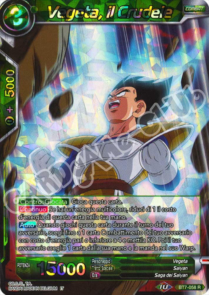 BT7-058 Vegeta, il Crudele rara foil (IT) -NEAR MINT-