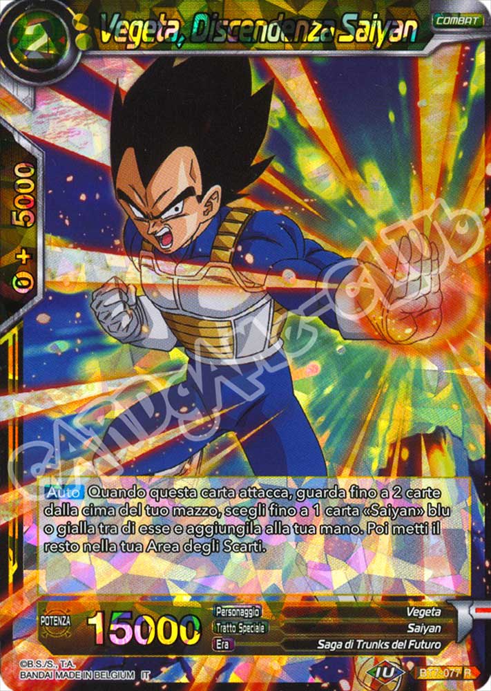 BT7-077 Vegeta, Discendenza Saiyan rara foil (IT) -NEAR MINT-