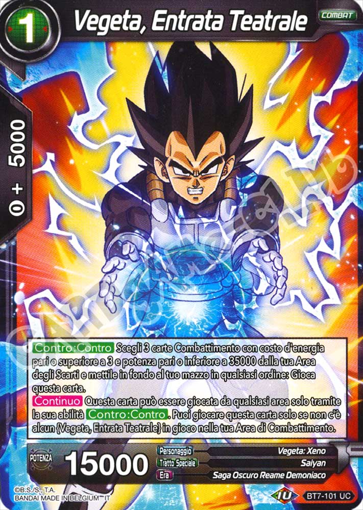 BT7-101 Vegeta, Entrata Teatrale non comune normale (IT) -NEAR MINT-