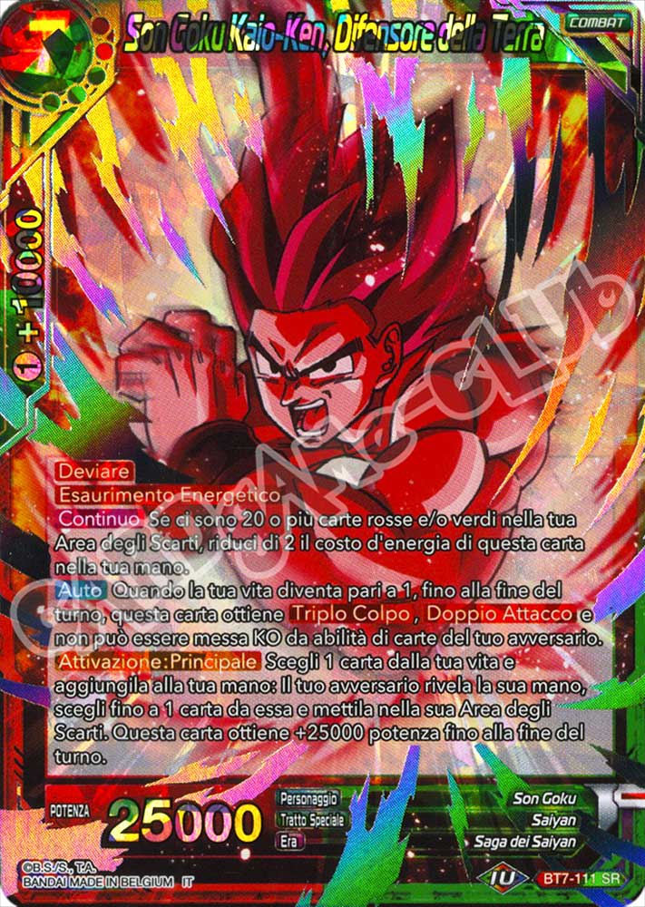 BT7-111 Son Goku Kaio-Ken, Difensore della Terra super rara foil (IT) -NEAR MINT-