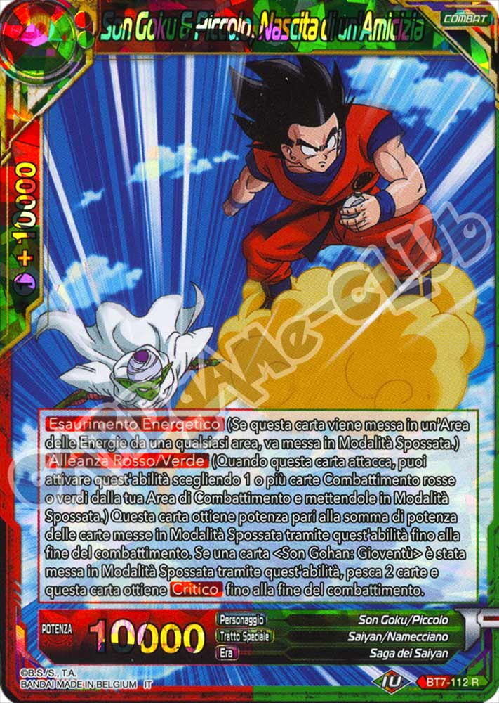 BT7-112 Son Goku & Piccolo, Nascita di un'Amicizia rara foil (IT) -NEAR MINT-