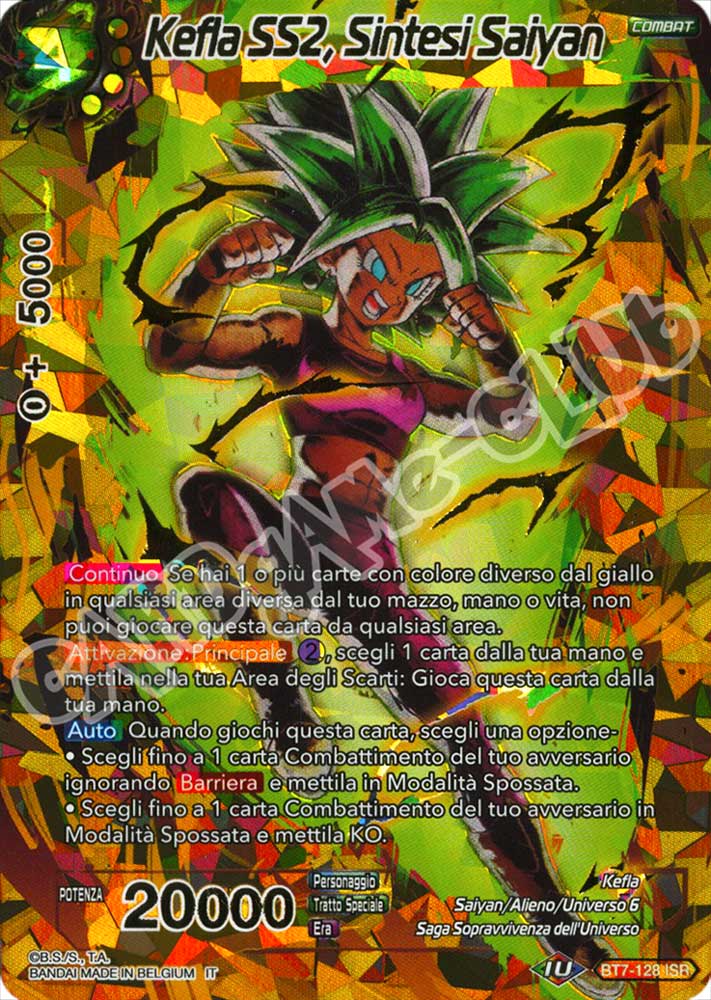 BT7-128 Kefla SS2, Sintesi Saiyan rara infinite saiyan foil (IT) -NEAR MINT-