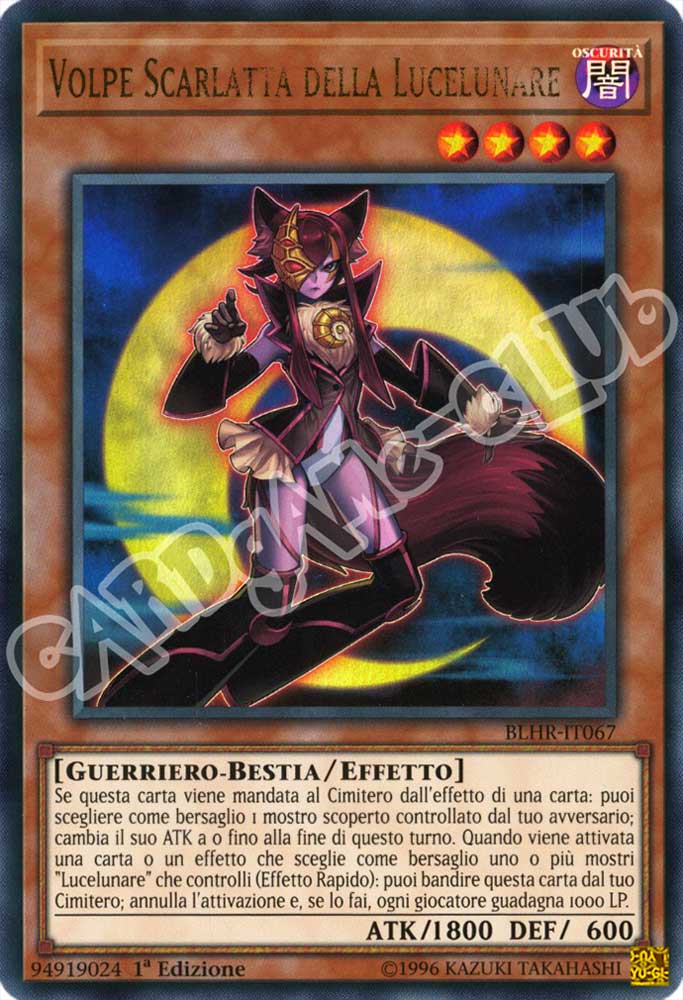 BLHR-IT067 Volpe Scarlatta della Lucelunare ultra rara 1a Edizione (IT) -NEAR MINT-