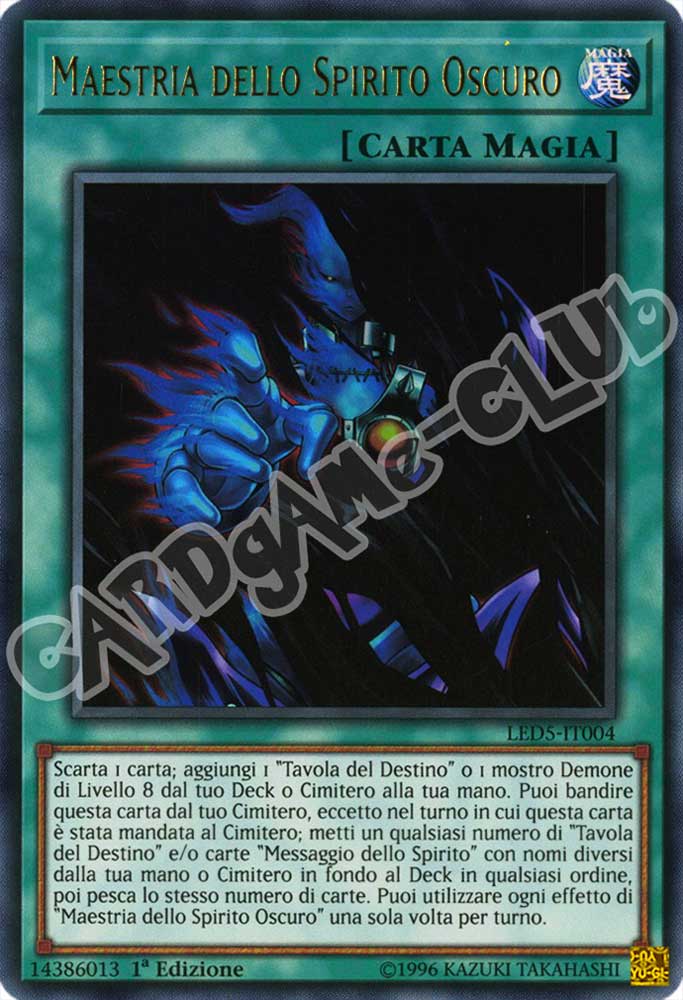 LED5-IT004 Maestria dello Spirito Oscuro ultra rara 1a Edizione (IT) -NEAR MINT-