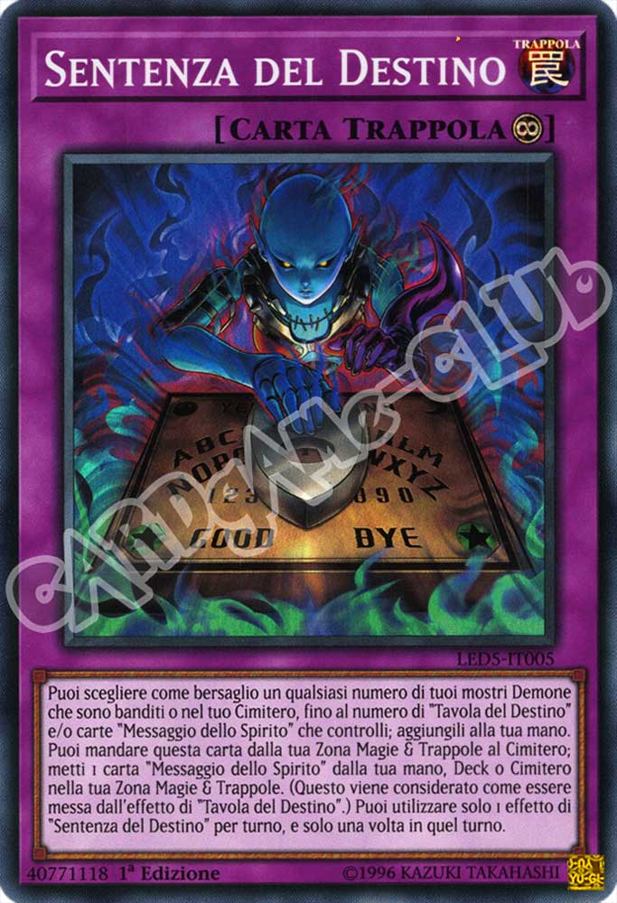 LED5-IT005 Sentenza del Destino super rara 1a Edizione (IT) -NEAR MINT-