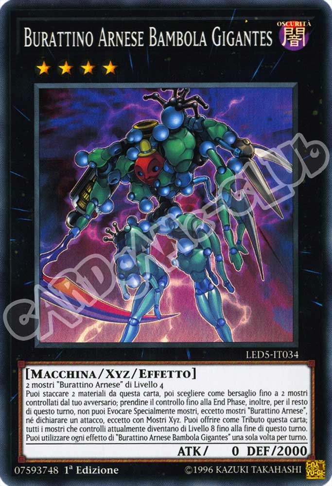 LED5-IT034 Burattino Arnese Bambola Gigantes super rara 1a Edizione (IT) -NEAR MINT-