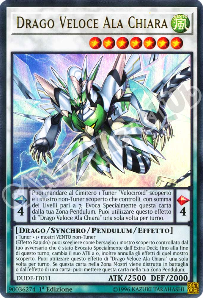 DUDE-IT011 Drago Veloce Ala Chiara ultra rara 1a Edizione (IT) -NEAR MINT-