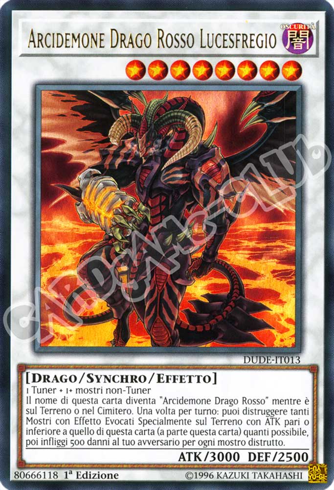 DUDE-IT013 Arcidemone Drago Rosso Lucesfregio ultra rara 1a Edizione (IT) -NEAR MINT-