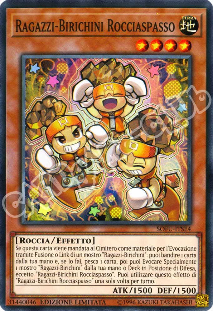 SOFU-ITSE4 Ragazzi-Birichini Rocciaspasso super rara Edizione Limitata (IT) -NEAR MINT-