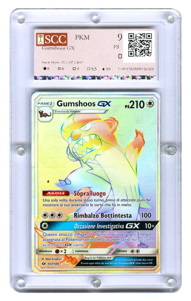 157 / 149 Gumshoos GX rara segreta foil (IT) -GRADATA-SCC/09