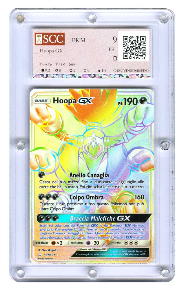 187 / 181 Hoopa GX rara segreta foil (IT) -GRADATA-SCC/09
