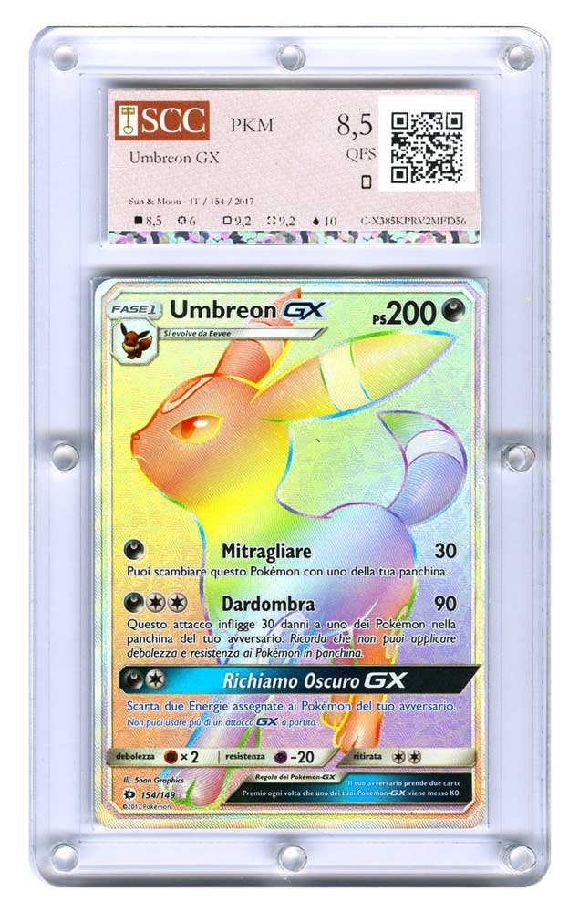 154 / 149 Umbreon GX rara segreta foil (IT) -GRADATA-SCC/08,5