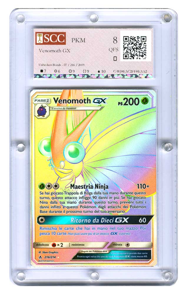 216 / 214 Venomoth GX rara segreta foil (IT) -GRADATA-SCC/08