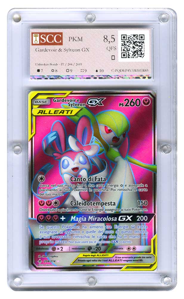 204 / 214 Gardevoir e Sylveon GX ultra rara foil (IT) -GRADATA-SCC/08,5