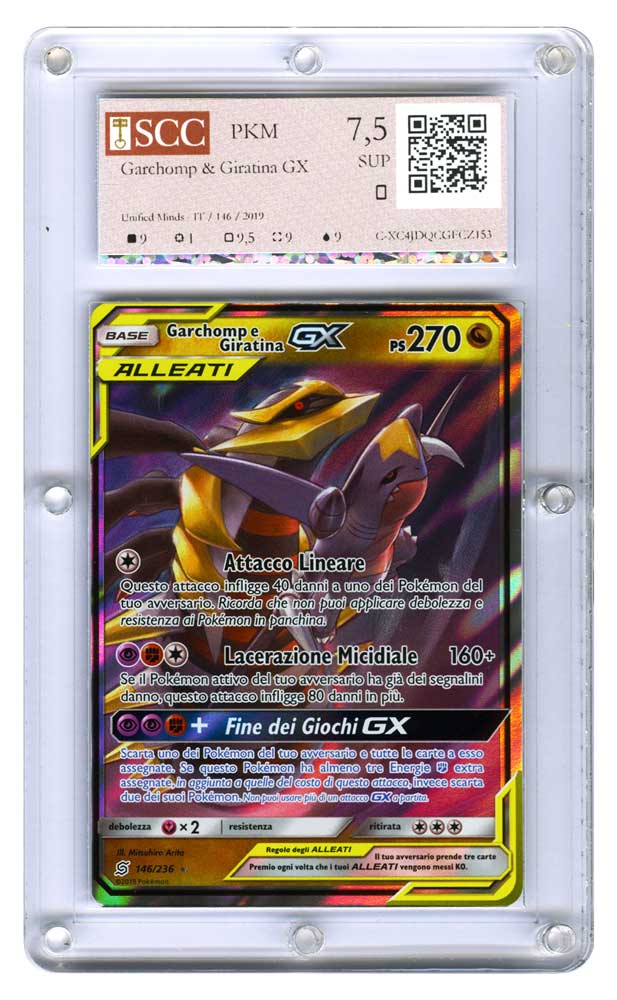 146 / 236 Garchomp e Giratina GX rara GX foil (IT) -GRADATA-SCC/07,5