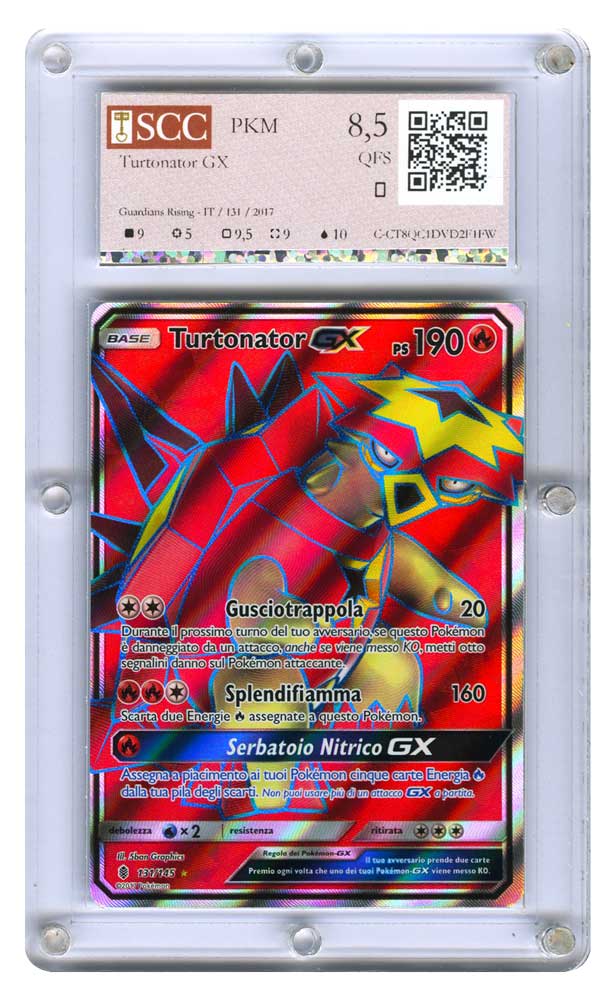 131 / 145 Turtonator GX rara segreta foil (IT) -GRADATA-SCC/08,5