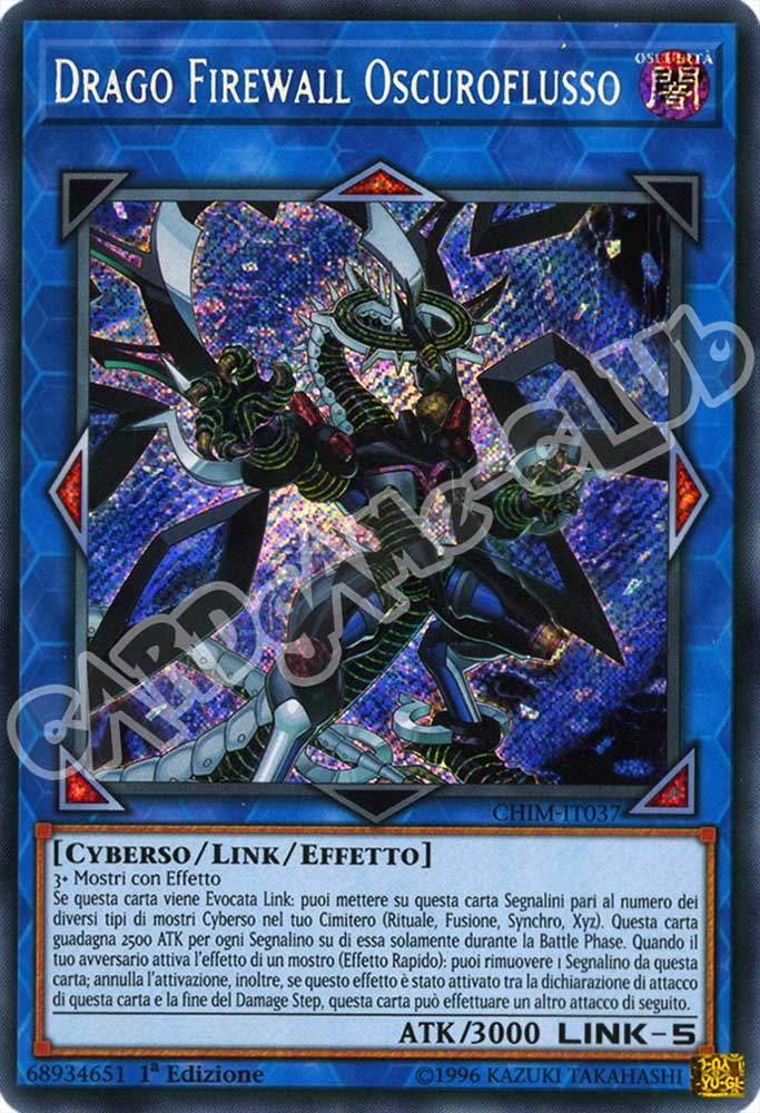CHIM-IT037 Drago Firewall Oscuroflusso rara segreta 1a Edizione (IT) -NEAR MINT-