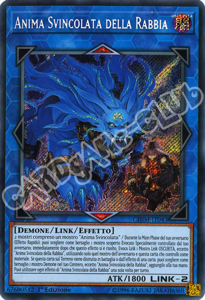 CHIM-IT043 Anima Svincolata della Rabbia rara segreta 1a Edizione (IT) -NEAR MINT-