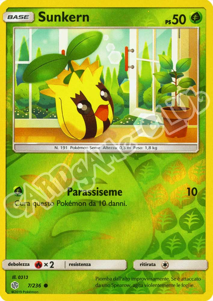 007 / 236 Sunkern comune foil reverse (IT) -NEAR MINT-