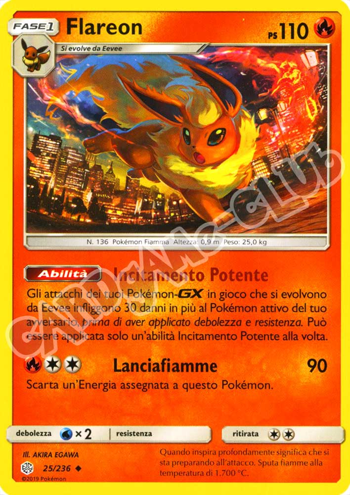025 / 236 Flareon non comune normale (IT) -NEAR MINT-
