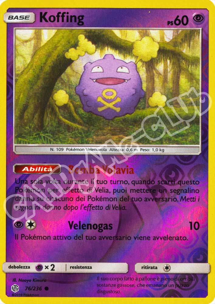 076 / 236 Koffing comune foil reverse (IT) -NEAR MINT-