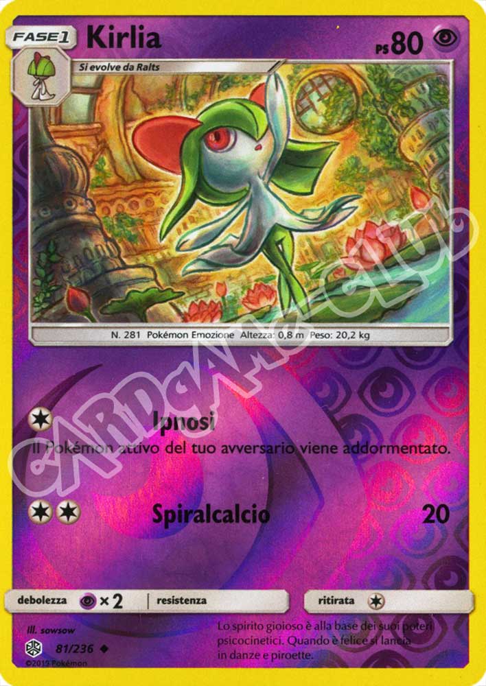 081 / 236 Kirlia non comune foil reverse (IT) -NEAR MINT-