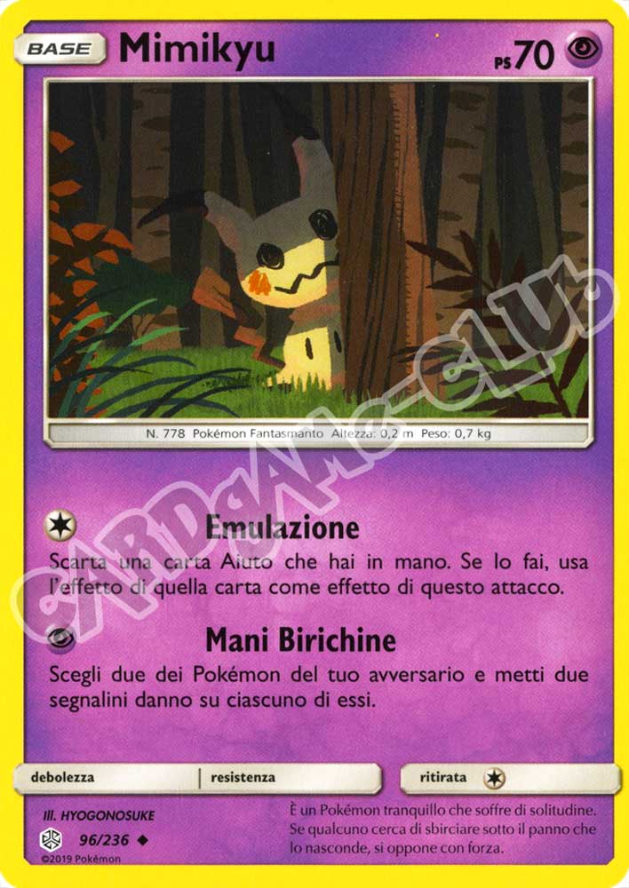 096 / 236 Mimikyu non comune normale (IT) -NEAR MINT-