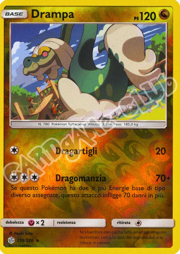 159 / 236 Drampa rara foil reverse (IT) -NEAR MINT-