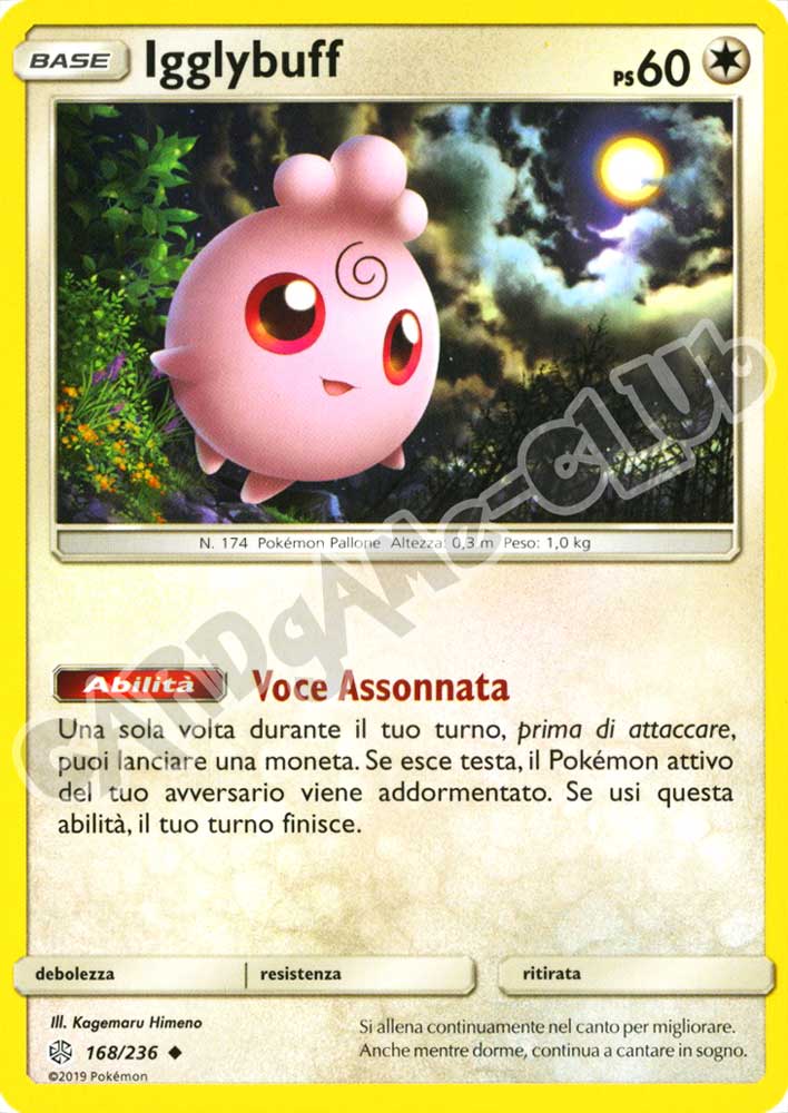168 / 236 Igglybuff non comune normale (IT) -NEAR MINT-