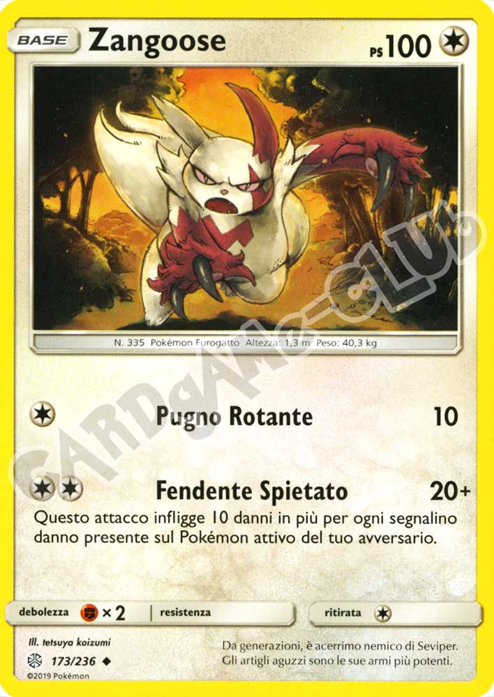 173 / 236 Zangoose non comune normale (IT) -NEAR MINT-