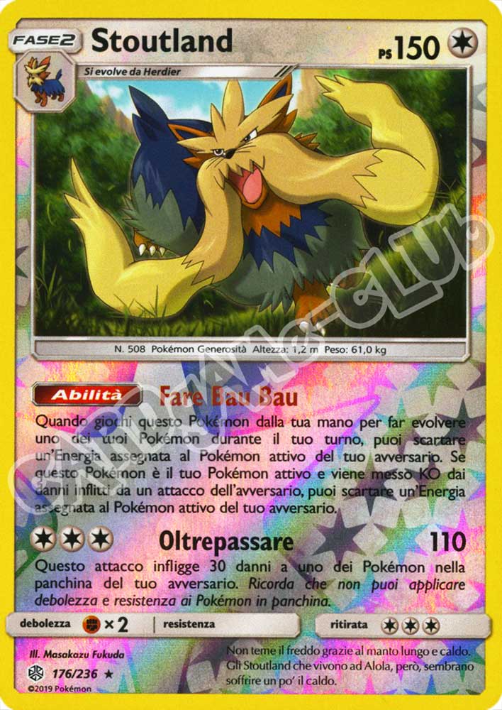 176 / 236 Stoutland rara foil reverse (IT) -NEAR MINT-