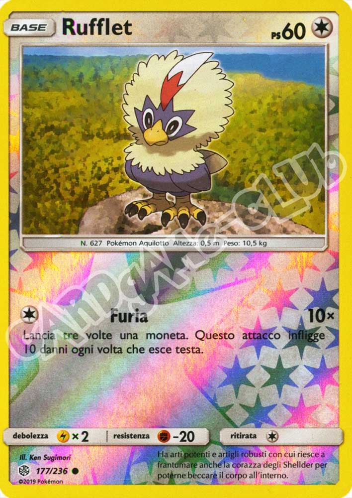 177 / 236 Rufflet comune foil reverse (IT) -NEAR MINT-